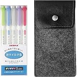 ZEBRA Mildliner WKT7-5C Conjunto De Caneta Fluorescente De Dupla Face