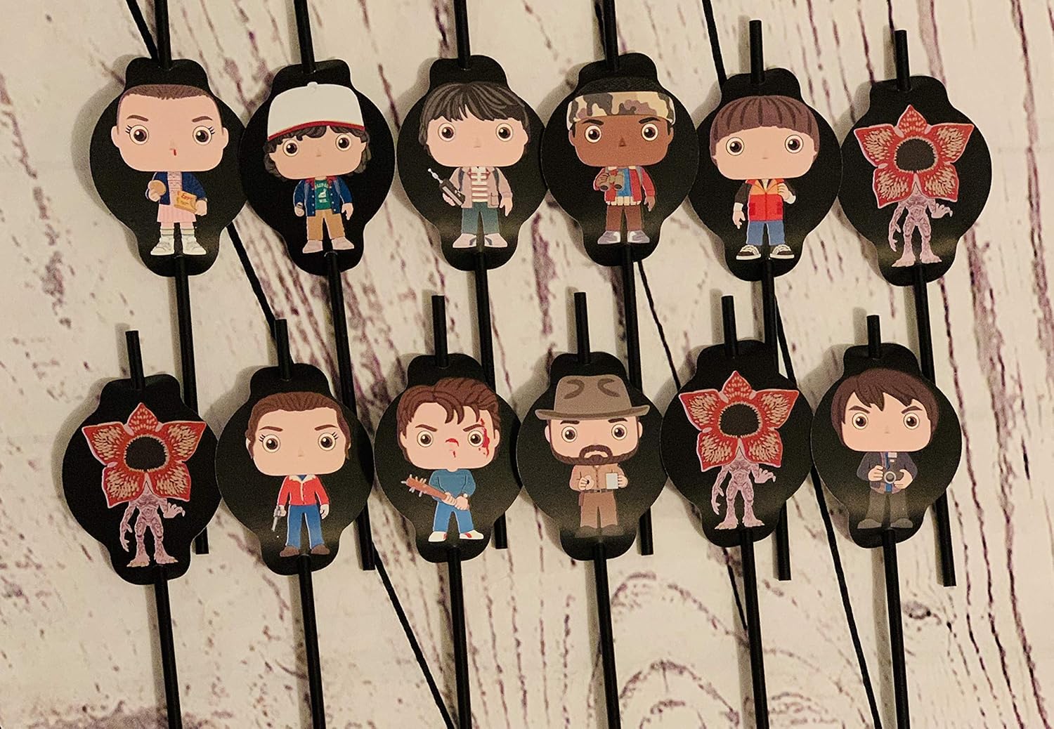 Stranger Things party cups straws/Stranger Things straws