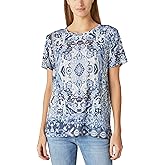 Lucky Brand Womens Printed Scoop Neck Tee