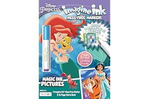 BENDON Disney Princess Imagine Ink | Little Mermaid Coloring Book | Aladdin Imagine Ink | 16 Pages | Officially Licensed