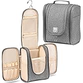 BOACAY Hanging Travel Toiletry Bag for Women and Men, Makeup Bag, Bathroom & Shower Organizer Kit for Accessories, Cosmetics, Travel Essentials