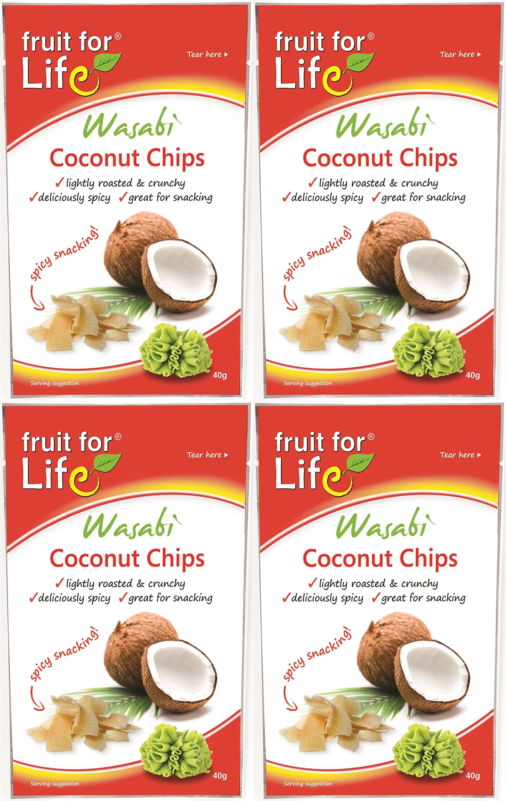 (4 Pack) - Koele Baked Coconut Chips - Wasabi | 30 x 24g x | 4 Pack - Super Saver - Save Money