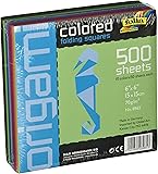 School Specialty 411864 Origami Paper School Pack, 6" x 6", Assorted Colors (Pack of 500)