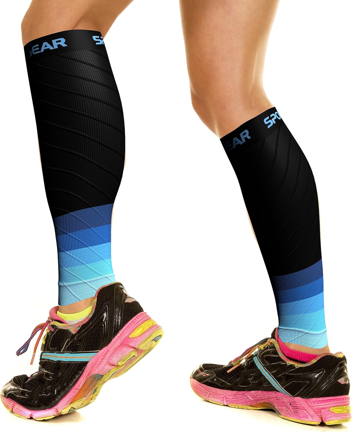 Calf Compression Sleeves (2030mmHg) Unisex Footless Compression Socks for Shin Splints
