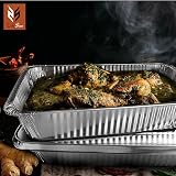 ZubyShax 20 Pack Large Aluminium Foil Trays with Lids 32x21x5.5cm view 5