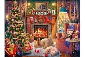 Ravensburger - Christmas Eve - 1500 Piece Jigsaw Puzzle - Quaint Home for The Holidays Scene Featuring Toys, a Tree and The Family Pets - Premium Quality - Ages 12+