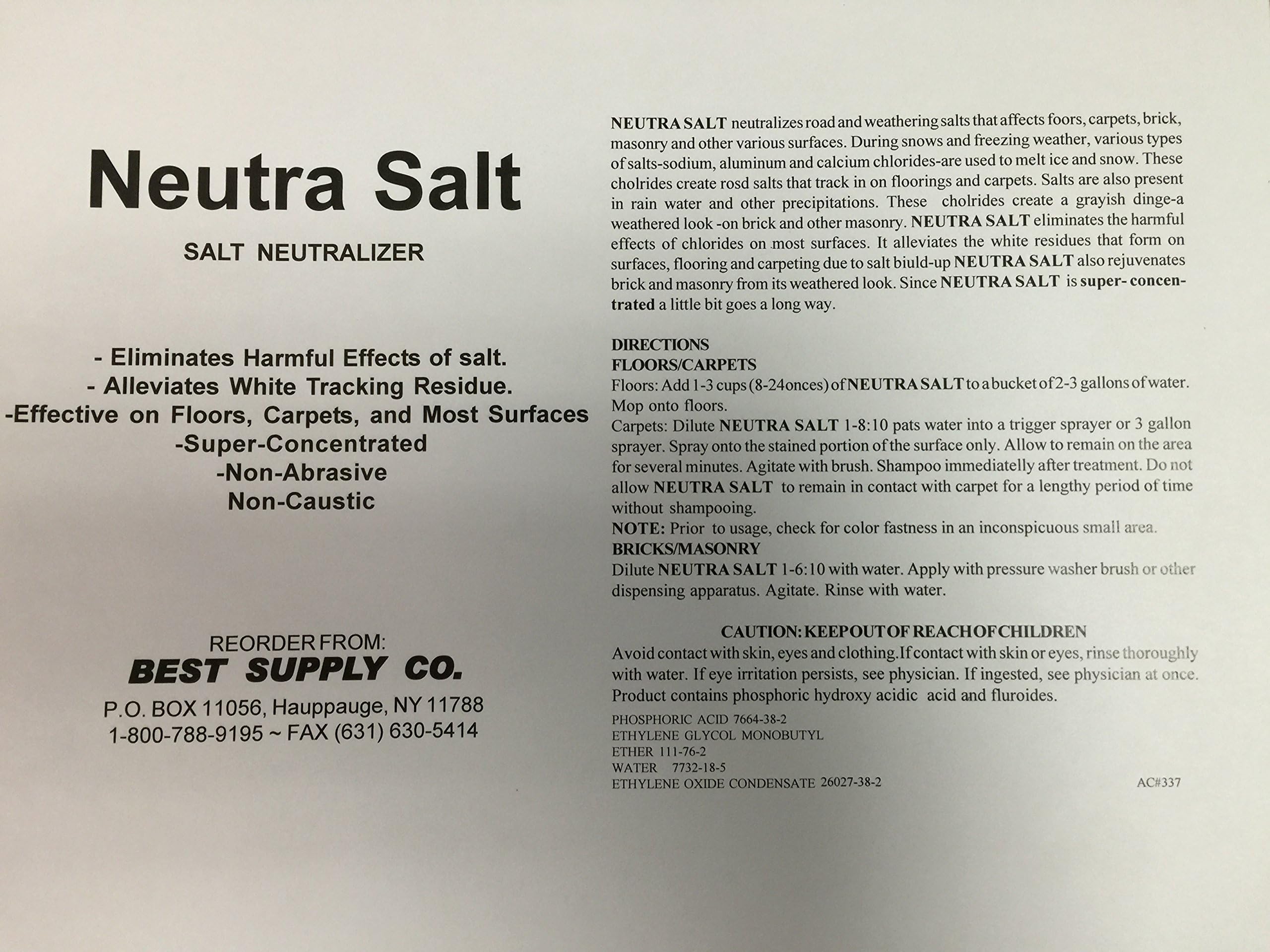 Neutra Salt Winter Rinse/4x1 Gallon