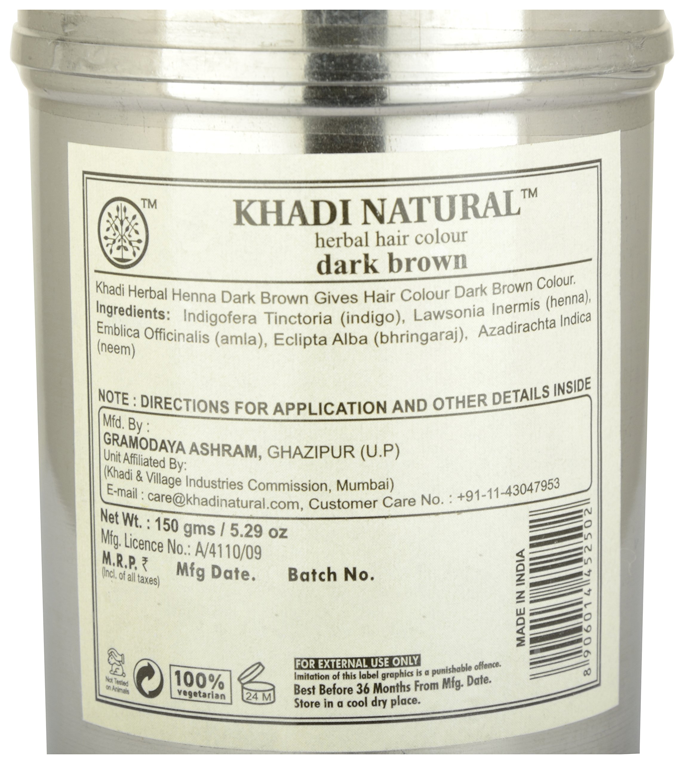 Khadi Natural Herbal Hair Color Dark Brown Latest International