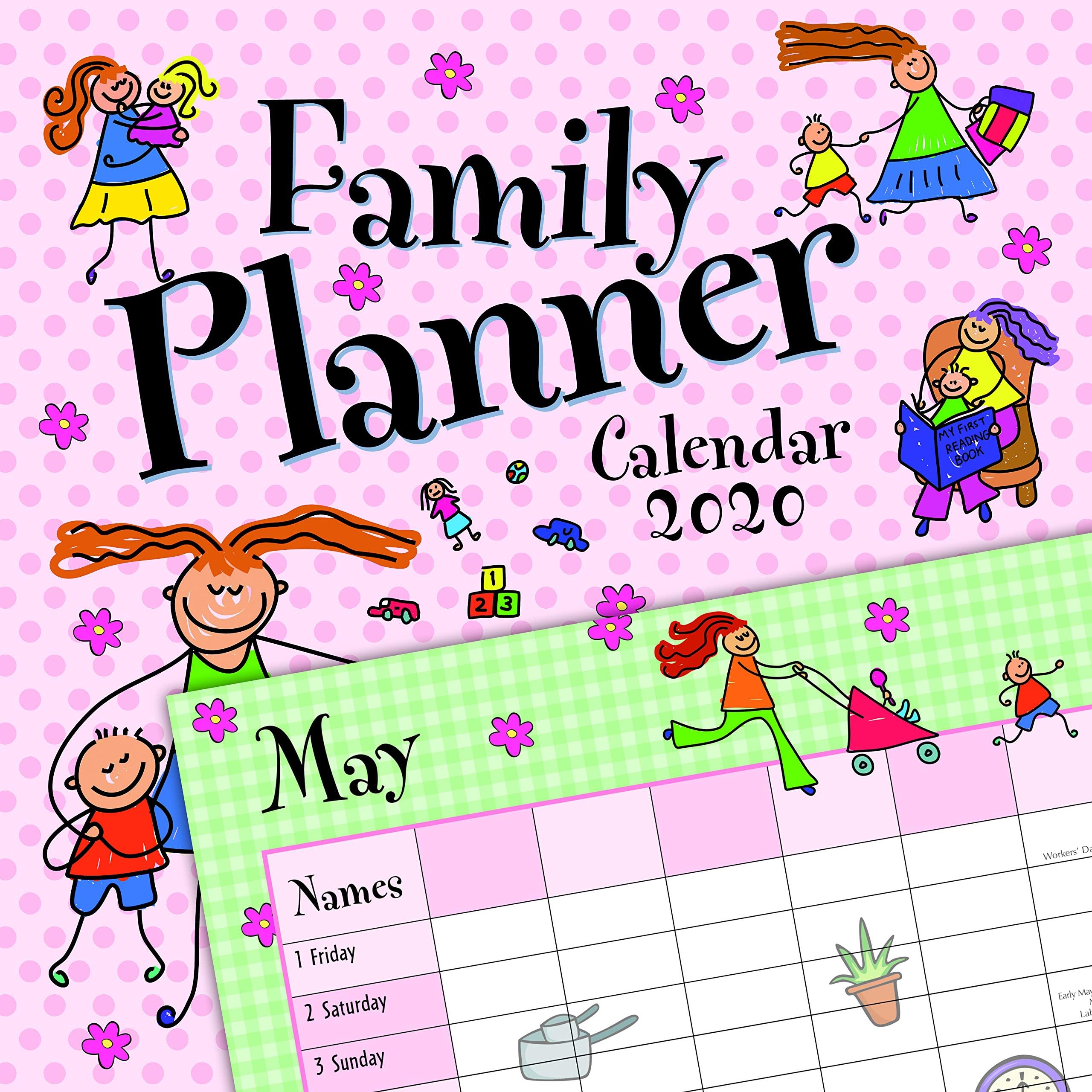 2020 Wall Calendar - Family Planner 2020, 12 x 12 Inch Monthly View, 16-Month, Includes 180 Reminder Stickers