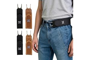 No Buckle Belt Men 4 Pack – Adjustable Elastic Tactical Buckle-Free Belt with Metal Hook for Jeans, Work & Casual Wear