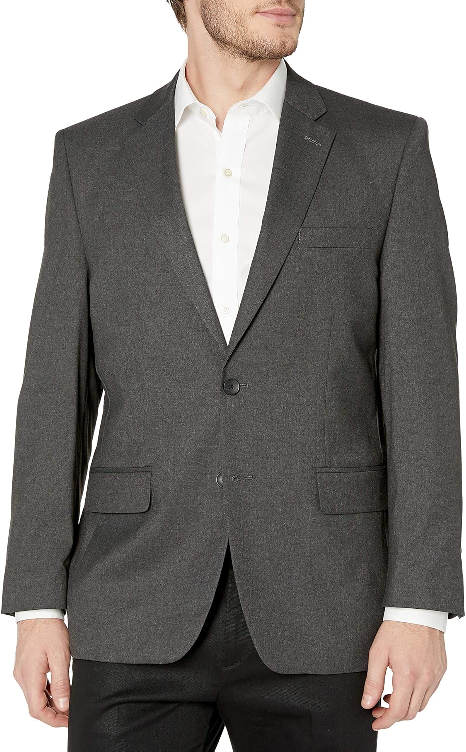 Dark Coat, Separate Suit Stretch Fit Classic Premium Sharkskin Mens