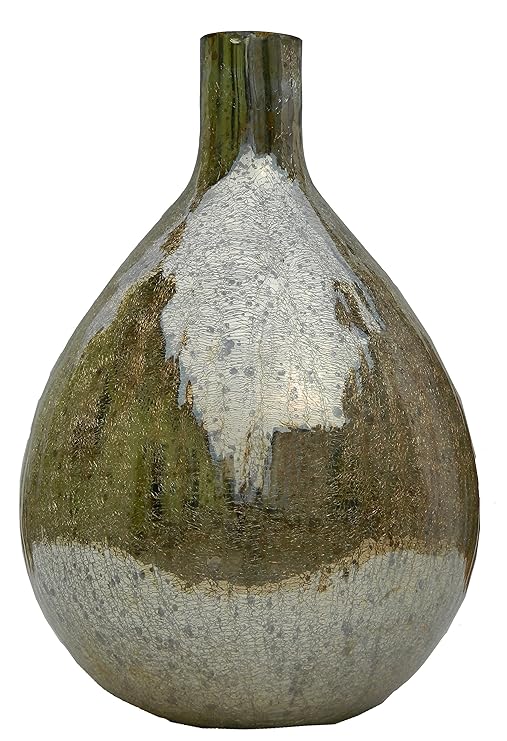 Mercury Glass Vase Gold D11.5"x16" Amazon.co.uk Kitchen & Home