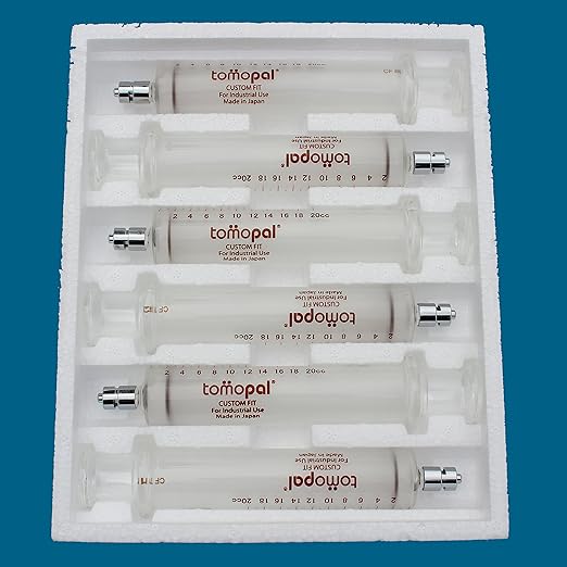Glass Syringe 20 ml (Per Pack 6), Tomopal Glass Syringe w/1.0 ml