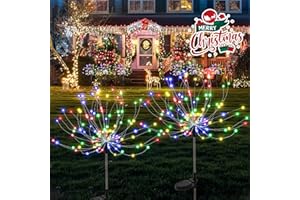 PEVOROS Garden Decor Solar Lights Outdoor,120LED Waterproof Colorful Solar Garden Lights for Christmas, Halloween Decoration,Yard, Patio, Porch,Flower Pot,Pathway (2Pack)