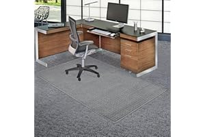 BesWin Extra Large Office Chair Mat for Carpeted Floors, 46" x 72" Transparent Desk Mat for Low Pile Carpet, Smooth Glide Computer Desk Chair Mat for Home, Office (Rectangle)