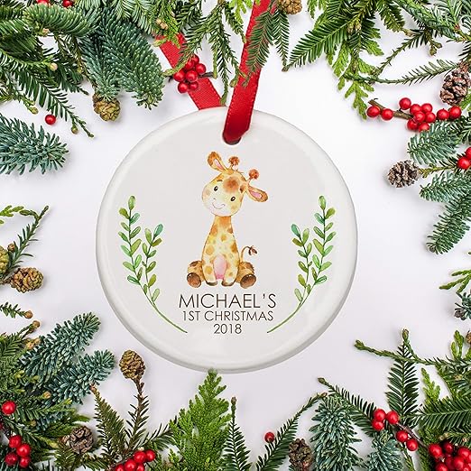 lenox baby's first christmas ornament personalized
