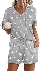 RUBZOOF Women's Short Sleeve Pajama Sets with