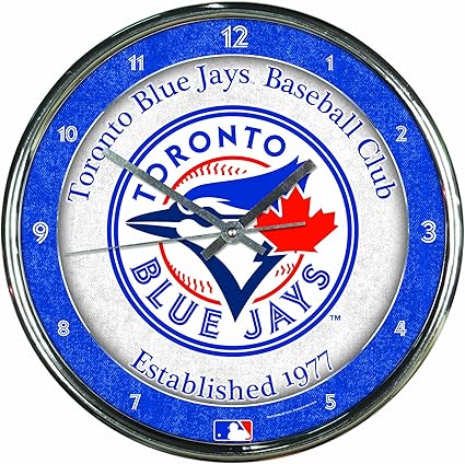 Mlb Toronto Blue Jays Chrome Clock Wall Clocks Amazon Canada