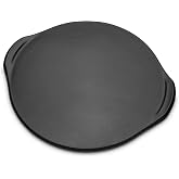 Weber&reg; Pizza Stone with Glazed Finish, Grill Pizza Outdoors, Black | Heat‑Even Pizza &amp; Baking Stone with Glazed Finish for Crispy Crusts, Fits Gas, Charcoal &amp; Electric Grills - Grill Accessories