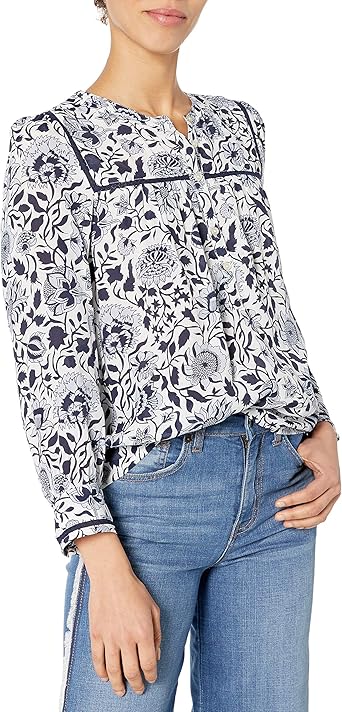 lucky brand floral print top