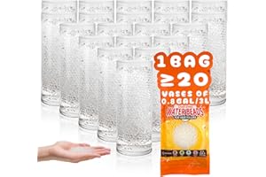 ANZON MORIES Clear Water Beads 3 Size Options (205k Pcs Bulk Pack Fill More Than 20 Vases), Gel Bead for Wedding Centerpiece Table Decoration, Vase Fillers, Floating Candles, Christmas Decor Jelly