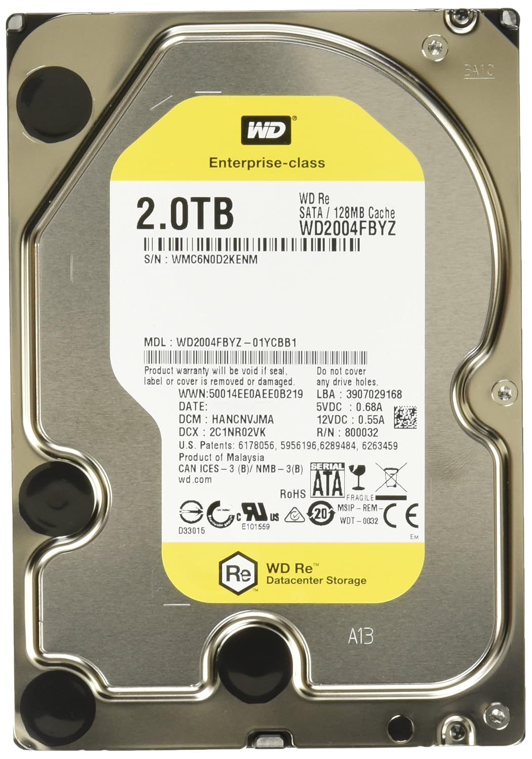 Wd Re 2tb Sata Enterprise Hard Drive Wd2004fbyz Amazon In