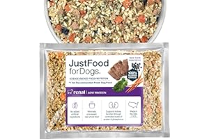 JustFoodForDogs Renal Support Low Protein Dog Food for Kidney Health, Fresh Frozen Human Grade Dog Food, Rx, 18 oz (Pack of 21)