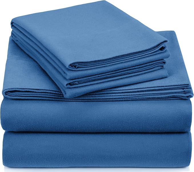 Pinzon Signature Cotton Heavyweight Velvet Flannel Sheet Set
