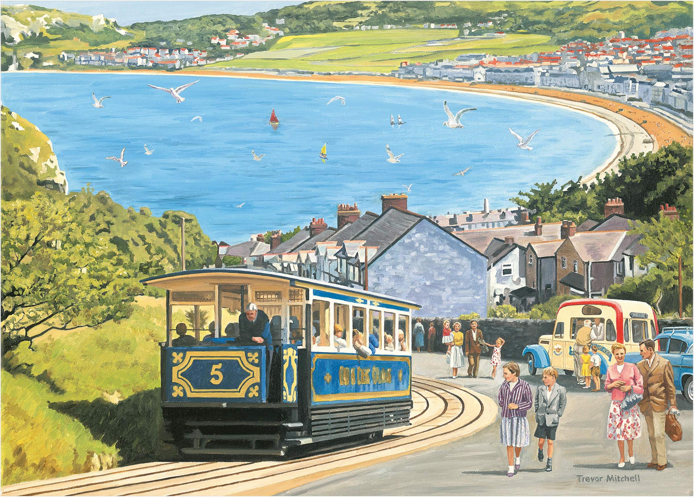 Otter House Gift Rectangular Jigsaw - Seaside Tram - 1000 Pieces