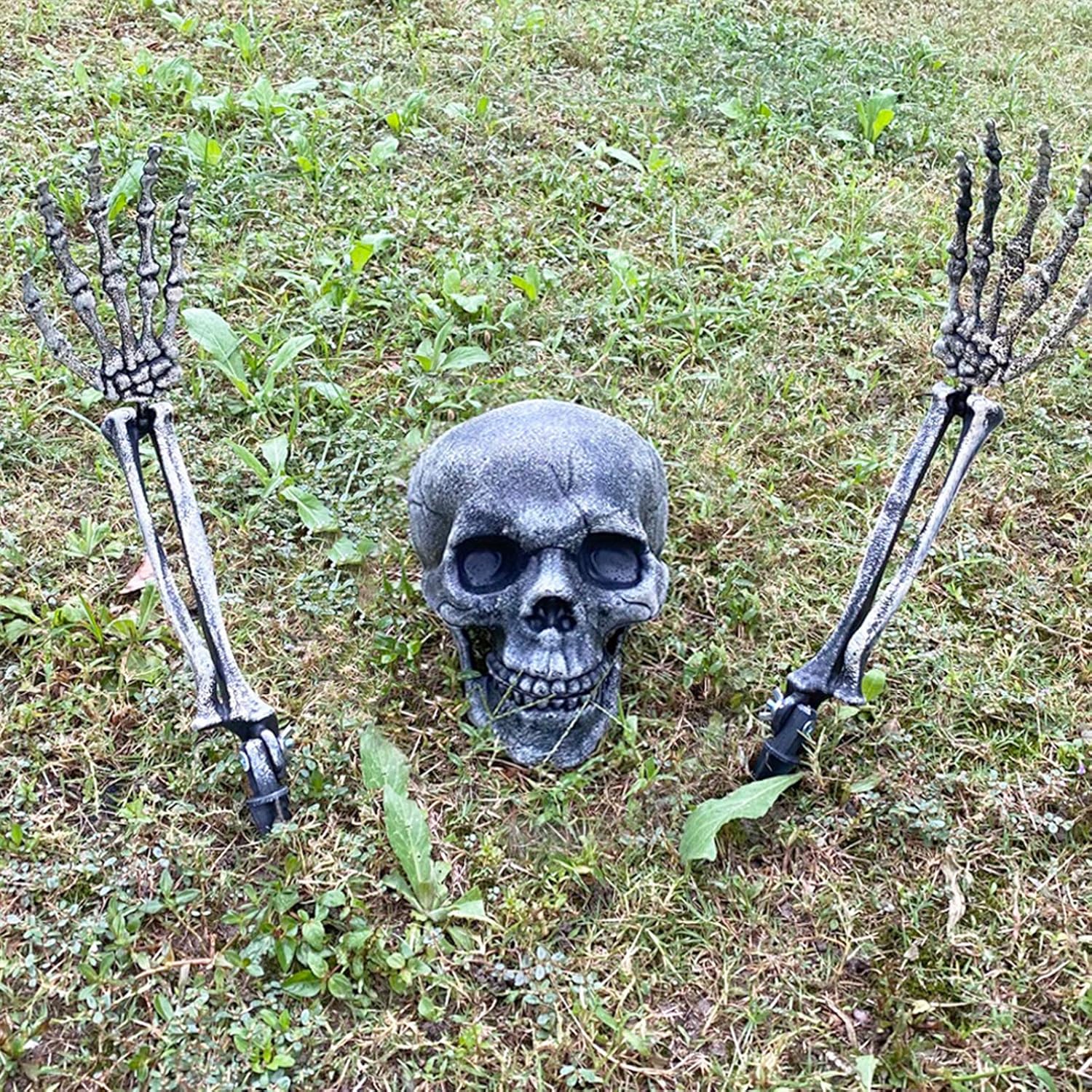 CHICHIC Realistic Looking Skeleton Stakes, Garden Graveyard Yard Lawn Stakes, Halloween Yard Decorations, Ground Breaker Skeleton for Best Outdoor Halloween Decorations Halloween Décor: Garden & Outdoor