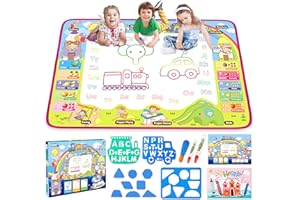 HONY Kids Drawing Doodle Mat,Water Drawing Mat, Toddler Water Painting Writing Coloring Doodle Toy Board Drawing Mat Bring Magic Pens Educational Toys for 2 3 4 5 6 7 Year Old Girls Boys Age Birthday Gifts
