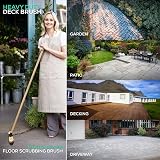 TDBS The Dustpan and Brush Store 9in Stiff Deck Scrubbing Brush with Wooden view 7