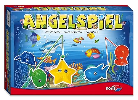 Noris 606049103 - Angelspiel mit 4 Angeln, Kinderspiel