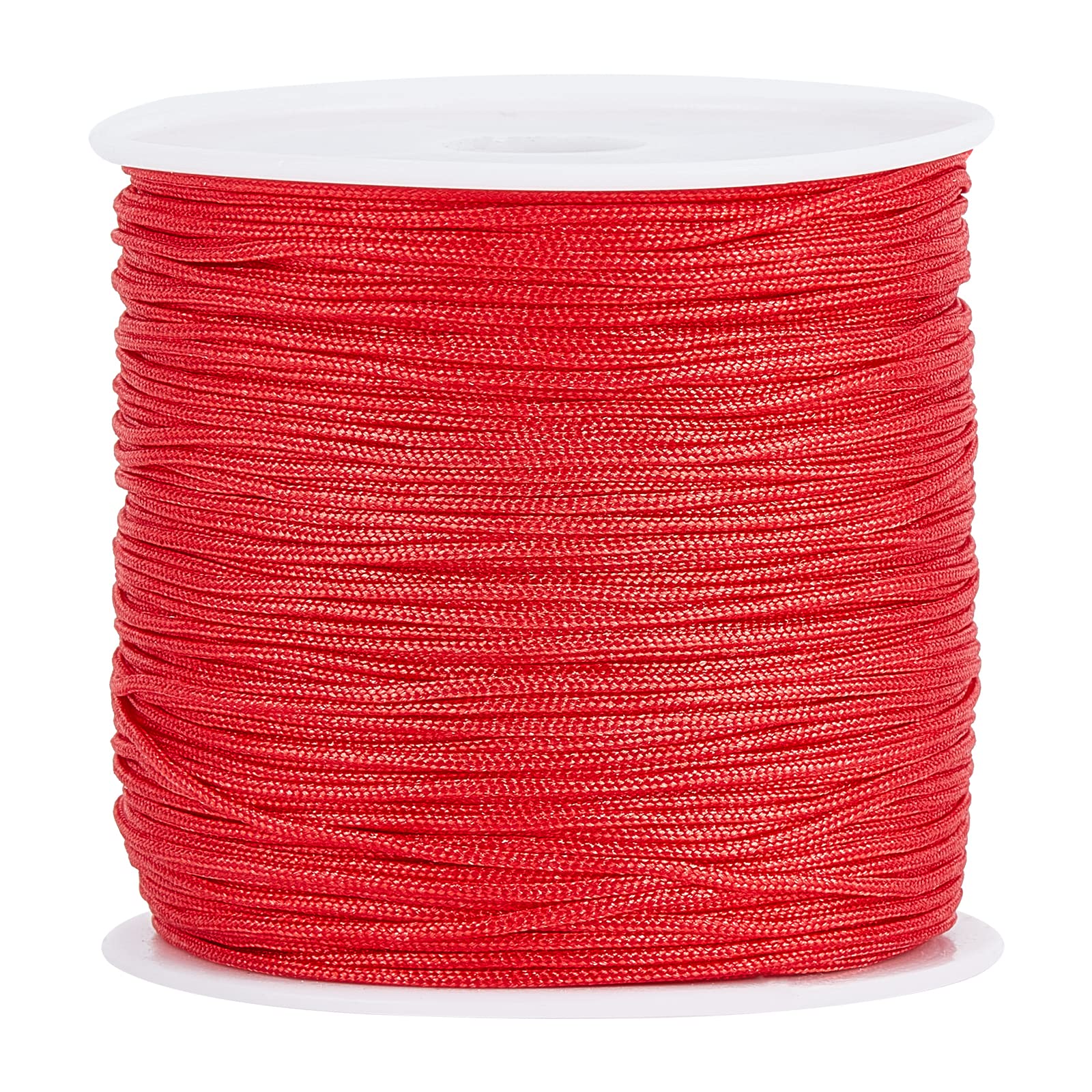 PH PandaHall 49 Yards 0.8mm Nylon Thread Red Nylon Cord Bracelet String Fine Beading Thread for Custom Jewellery Making Woving Knotting Braiding Phone Charm Making DIY Crafts
