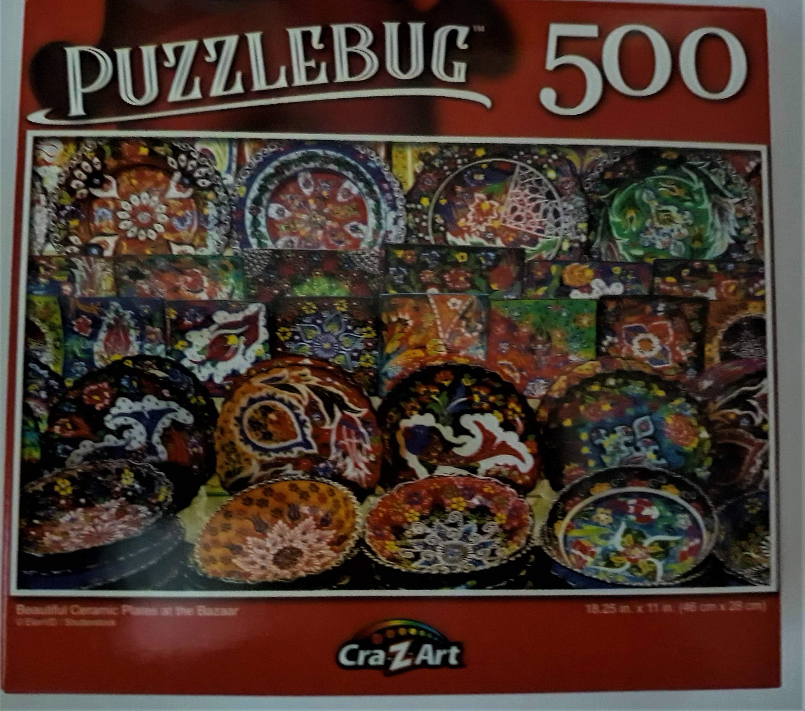 Colorful Lacquerware Plates - 500 Pieces Jigsaw Puzzle
