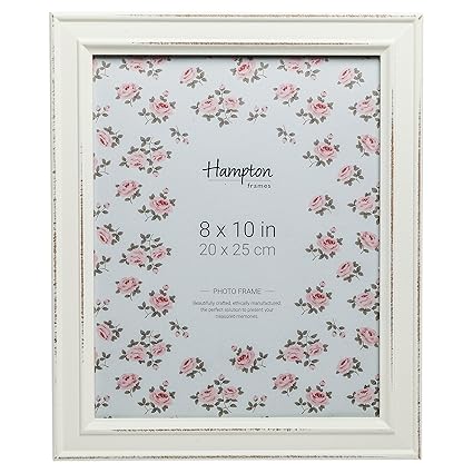 Hampton Frames Paloma White Shabby Chic 8x10 Inch 20x25 Cm