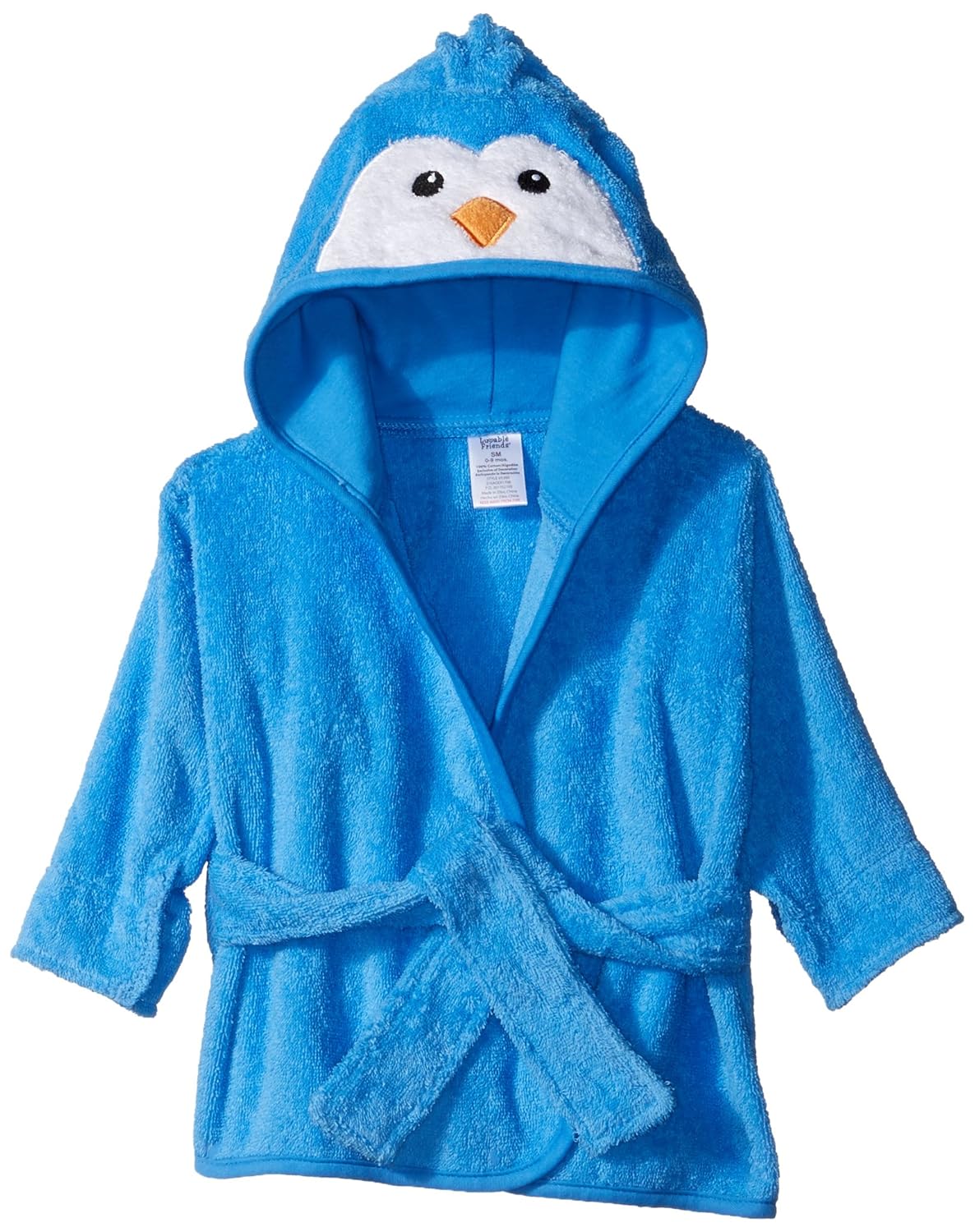 Luvable Friends Unisex Baby Cotton Animal Face Bathrobe, Bear, One Size : Baby