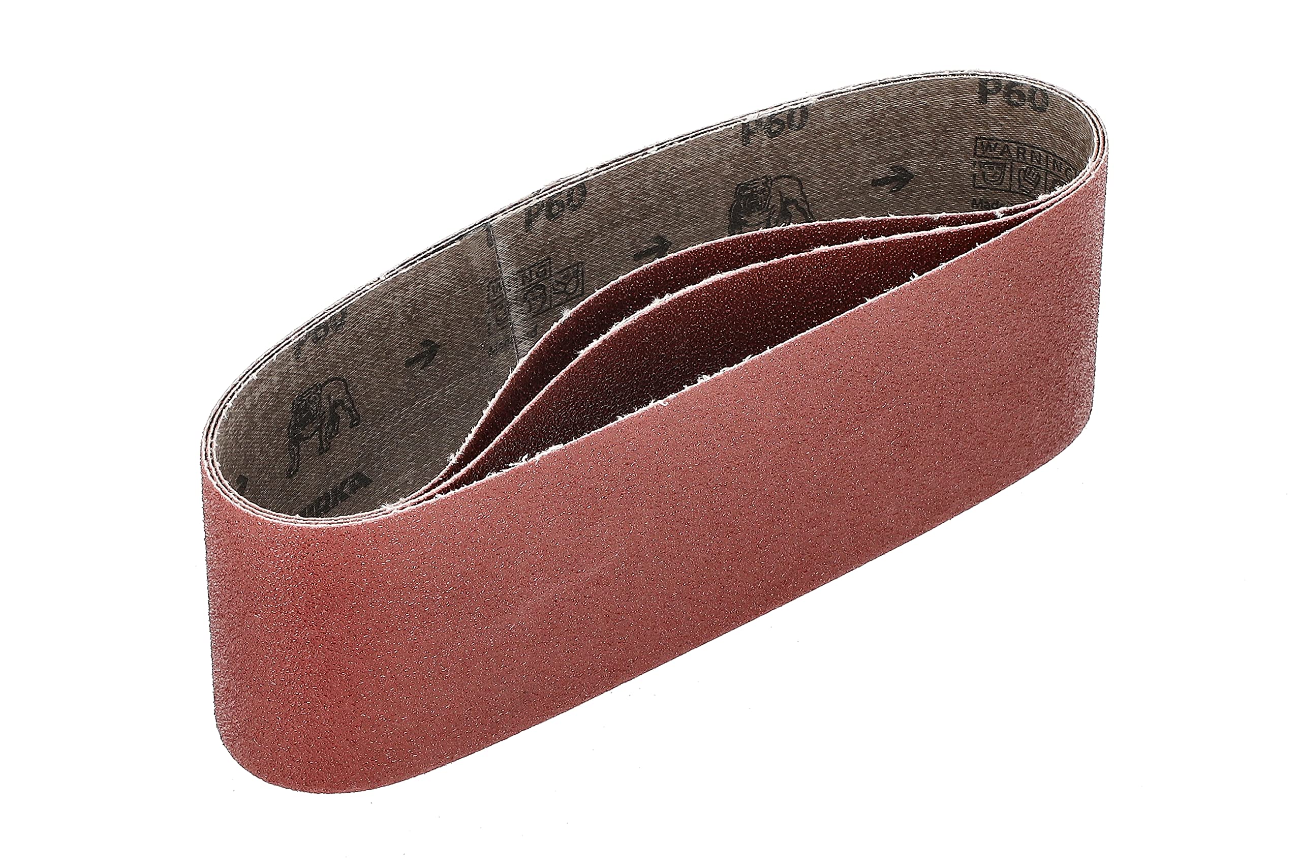 Mirka Red 3 pcs fabric sanding belts 75x533mm / grit P60 / high quality sanding belt for belt sander/for sanding wood and metal