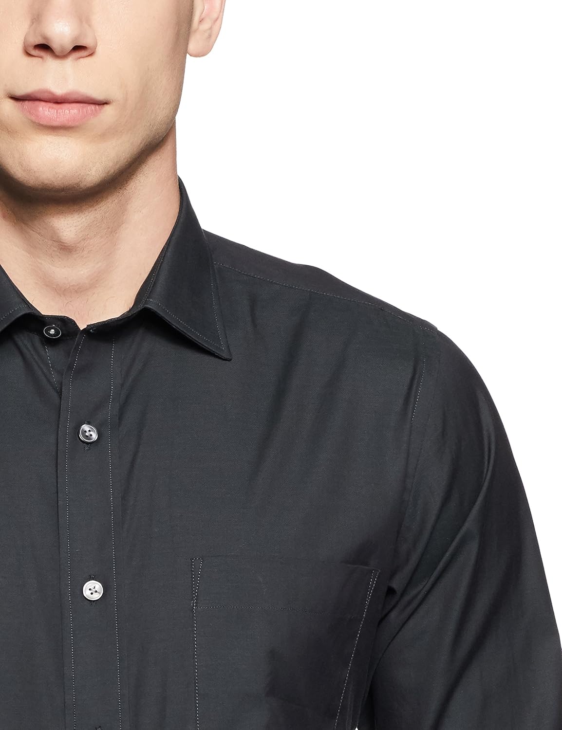 arrow men's solid regular fit formal shirt