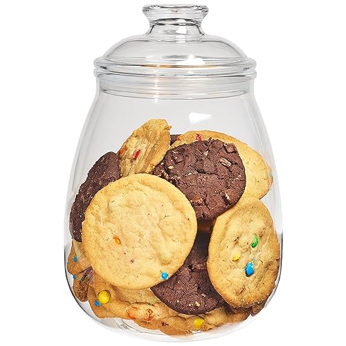 Cookie Jar with Lid, Airtight Clear Plastic Eggplant Shaped in