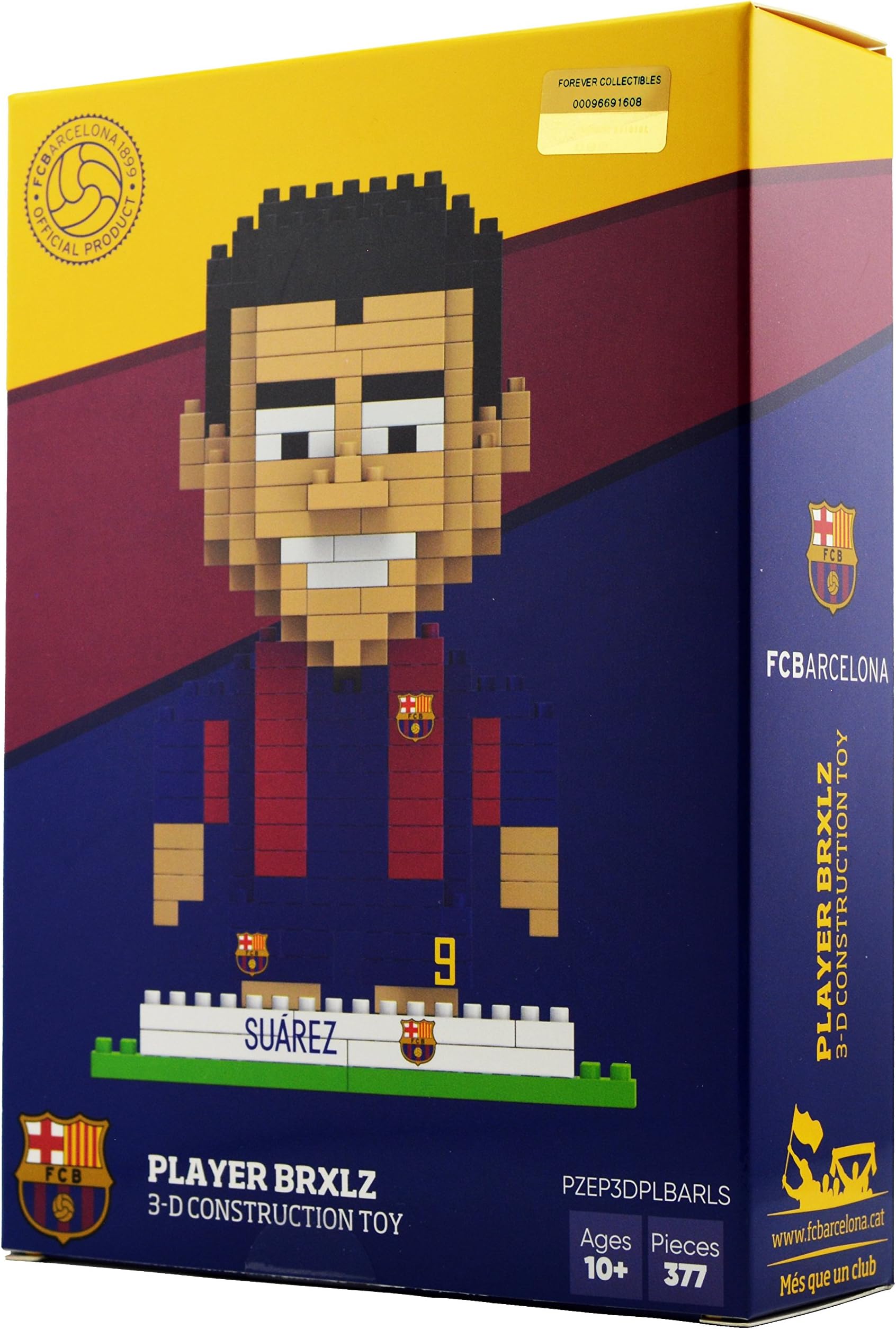 BRXLZ Barcelona FC Mini Player 3D Construction Toy - Suarez
