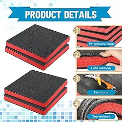 Outus 4 Pcs Cuttable Polyurethane Foam Pads Foam