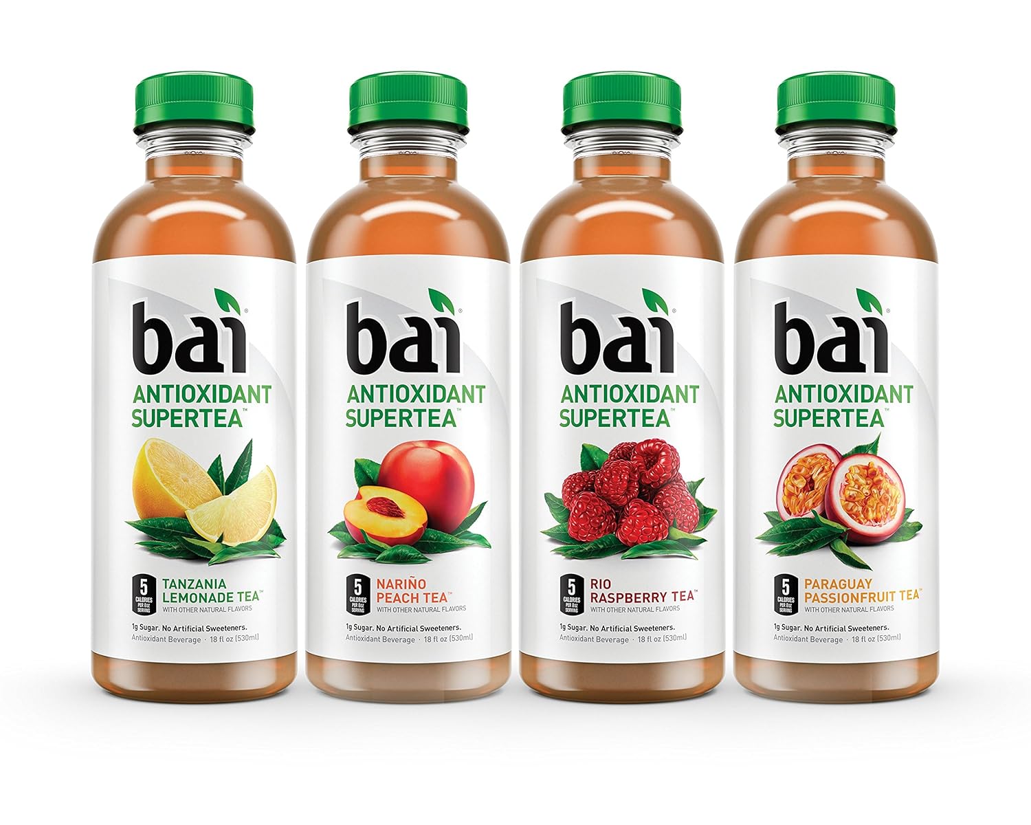 Bai Supertea Variety Pack, Antioxidant Infused Tea, 18 Ounce (Pack of 12)