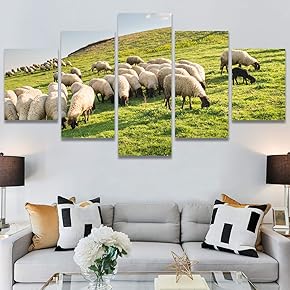 SIGNWIN 5 Panel Canvas Wall Art Modern Art...