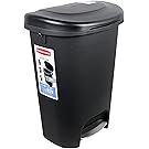 Rubbermaid Step-On Wastebasket, 13 Gallon - Black