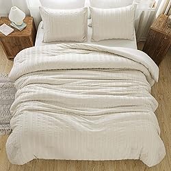 Andency Beige King Size Comforter Set, 3 Pieces