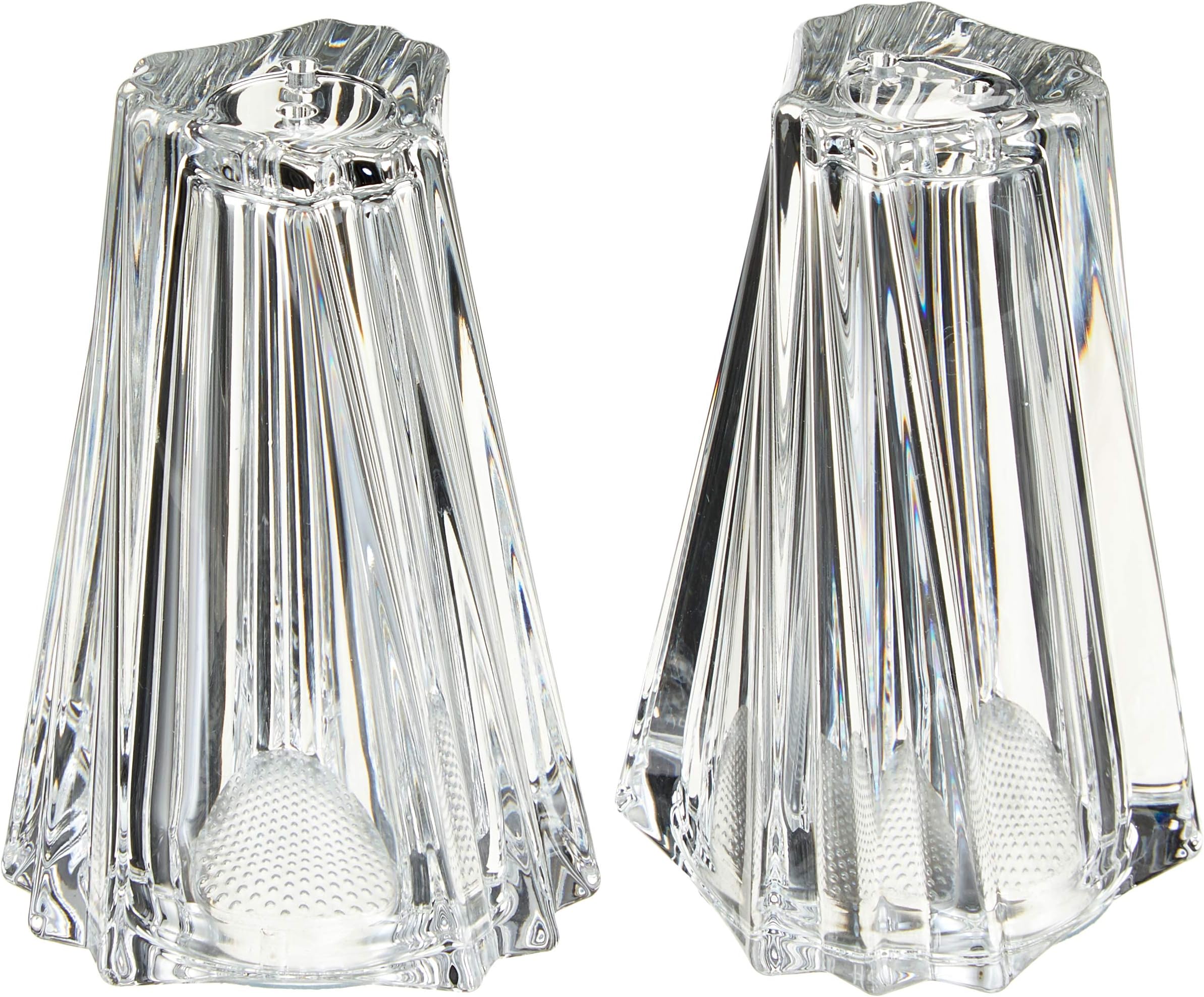Pack of Aljulia 2717 Salt and Pepper Shakers, Lead Crystal, Clear