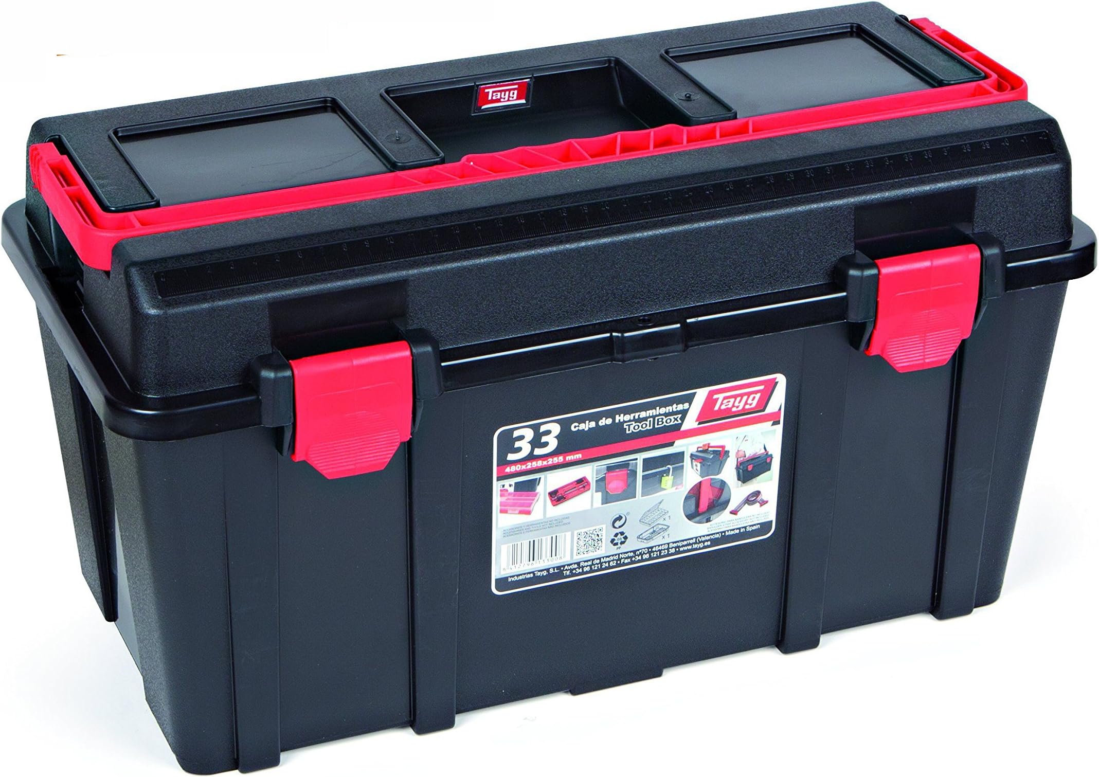 Tayg Plastic Tool Box mod. 33, Black