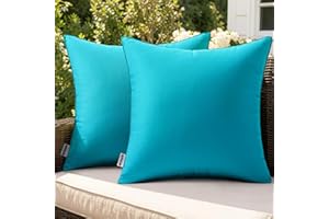 MIULEE Pack of 2 Decorative Outdoor Waterproof Pillow Covers Rectangular Garden Cushion Sham Throw Pillowcase Shell for Patio