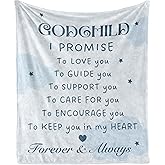 InnoBeta Godchild Gifts Blanket for Baby Girls, Boys - Baptism/Confirmation Gifts - Throw, Flannel Blanket, 30" x 36"